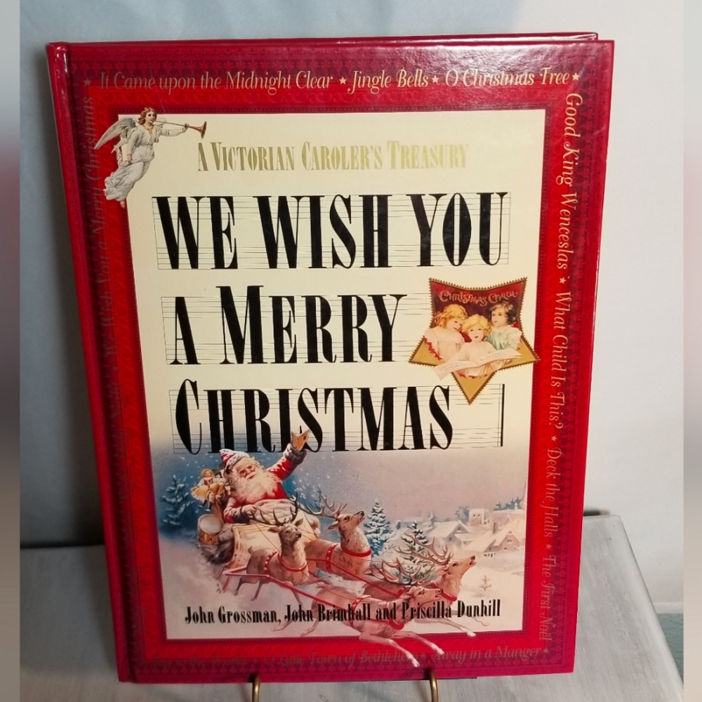 Charming Vintage Victorian Christmas Carols Book - Colour Illustrations
